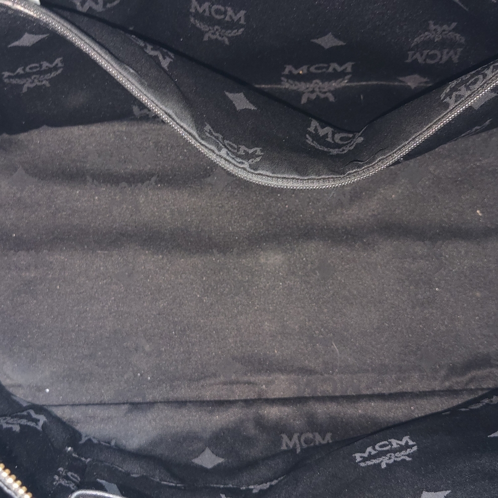 MCM Black Embossed Tote Bag - Picture 8 of 11